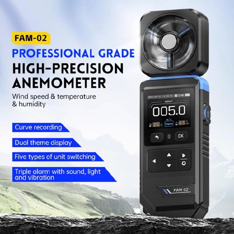 Handheld LCD Wind Meter Airflows Meter Wind Speed Gauge Meter Anemometer Measuring Wind Temperature Humidity