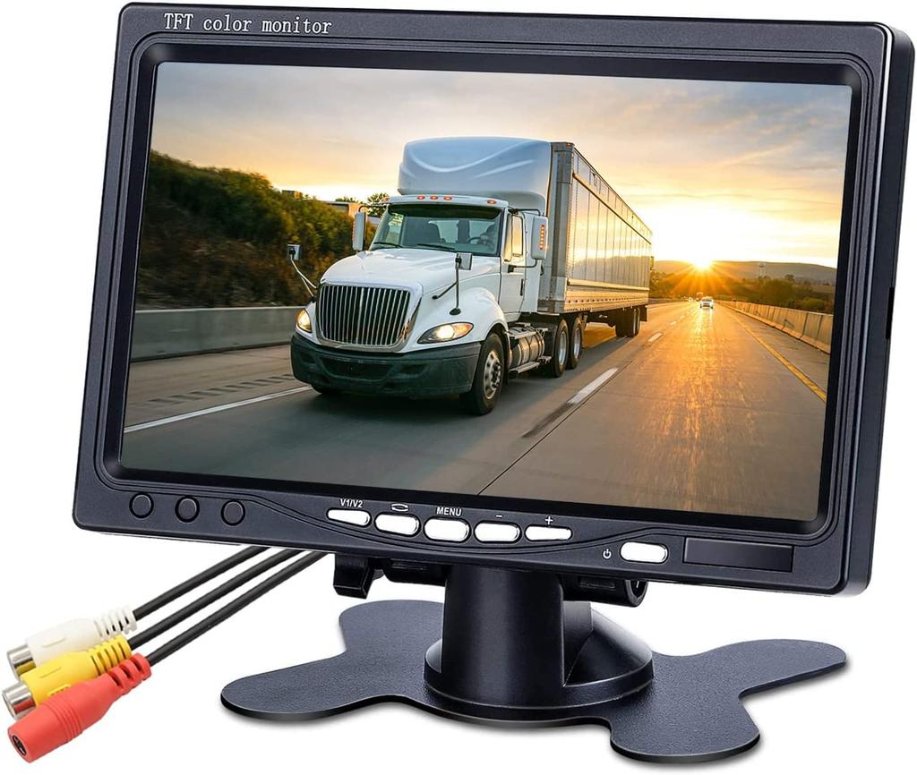 OBEST 7 Inch On-Dash LCD Monitor for DVD Video Car Remote Control Switchable Direct