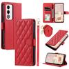 For Oppo A5 5G/4G Case Wallet Rhombus Grid PU Leather Phone Cover