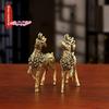 S-1 Pc Deer Ornament Deer Statue Miniature Sika Miniature Figurines Solid Brass Tabletop Decoration Deer Sculpture Ornaments