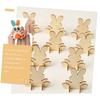 10pcs/lot Unfinished Wooden Easter Bunny 3D Rabbit Wooden Stand Ornament Cutouts Craft for DIY Painting Table Decoration Easter