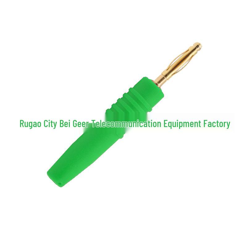 

2.0mm Gold-Plated Copper Banana Plug Connector Test Pin (Male, Solder) зелёный