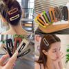 Candy Color Square Leather Hair Clip Geometry Side Clip Fashion Girl Hairpin  Girls