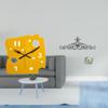 Nordic Minimalist Cheese Clock Desk Quiet Acrylic Wall Hanging for Office Bedroom