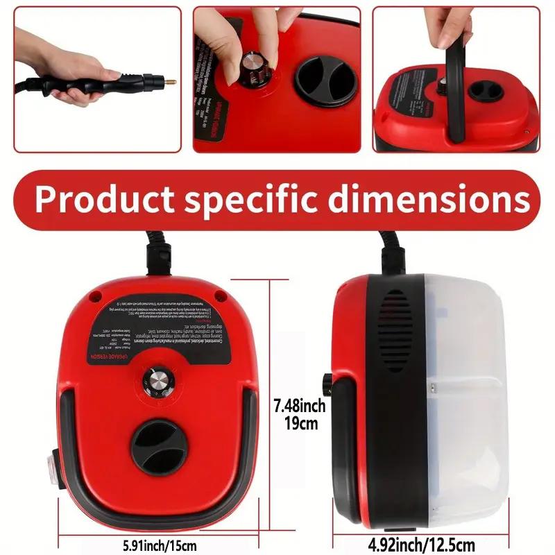 US Plug 110V 2500W, EU Plug 220V 1500W.Steam cleaner, Handheld high-temperature jet cleaner for cleaning kitchen furniture