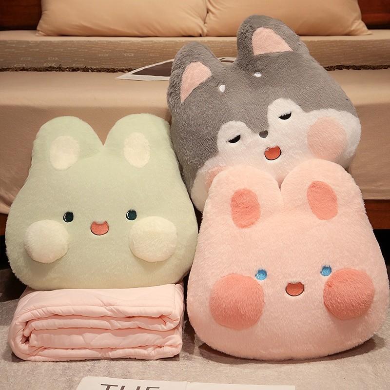 Car Pillow Blanket With Plush Cover For Office Napping Girls Home Car Use