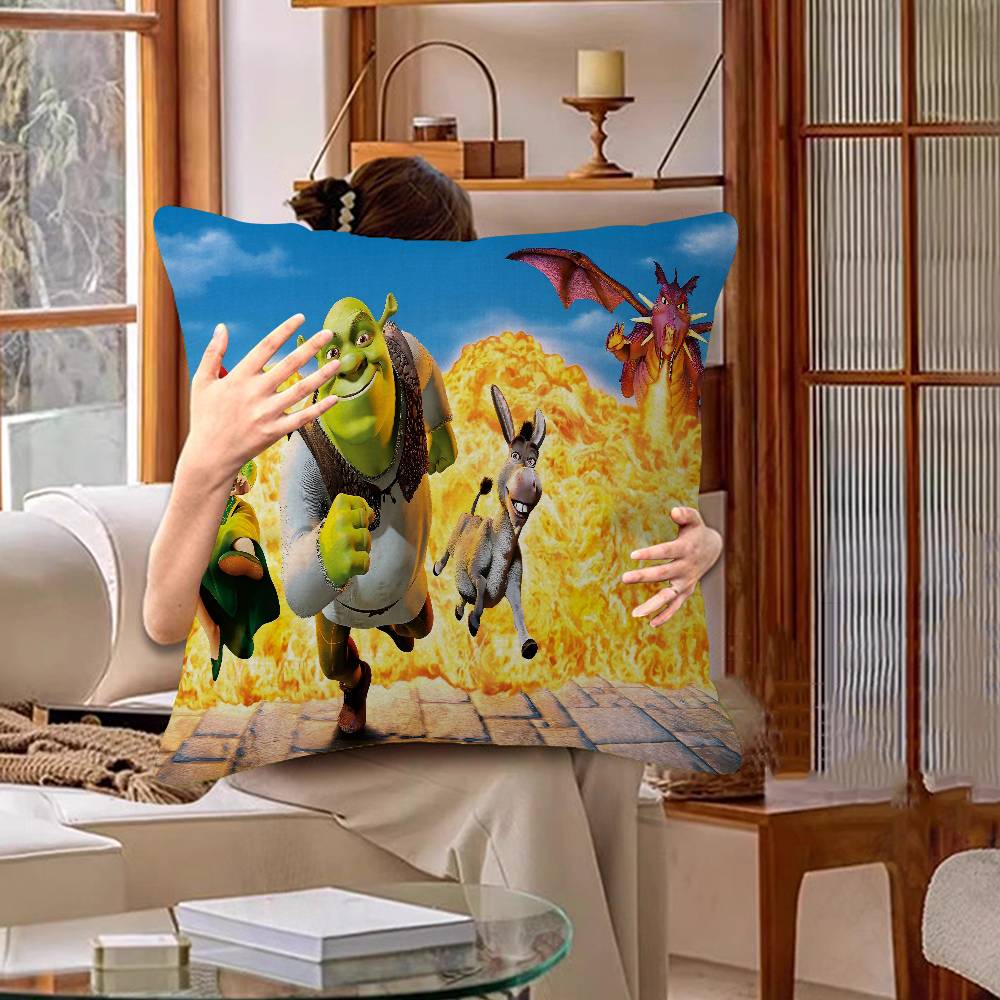 S-Shrek 2 Movie Classic Movie Pillow Gift Home Office Decoration Bedroom Sofa Car Cushion Cover Case 45x45