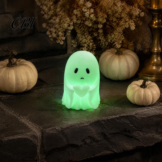 Durable Pla Figurine Halloween Ghost Figurine, 3D Printed Cute Rock Statue, Gift for Funny Coffee Table Centerpieces Shelf Mantel Ornaments Whimsical