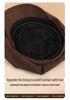 Cloud Octagonal Hat: Women's Retro Khaki Beret, Large Face-Slimming Autumn/Winter Cap, Men's Black Flat Hat