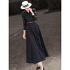 Elegant A-Line Long Sleeve Shirt Dress