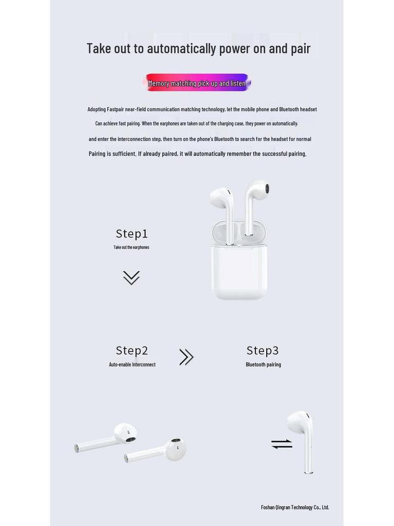 2026 True Wireless Noise-Cancelling Earphones: Long-Wearing, Pain-Free, Ideal for Running and Compatible with Apple & Android.