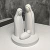 Minimalist Mini Nativity Scene Figurine 3D Printed Jesus Birth Sculpture  Religious Gifts