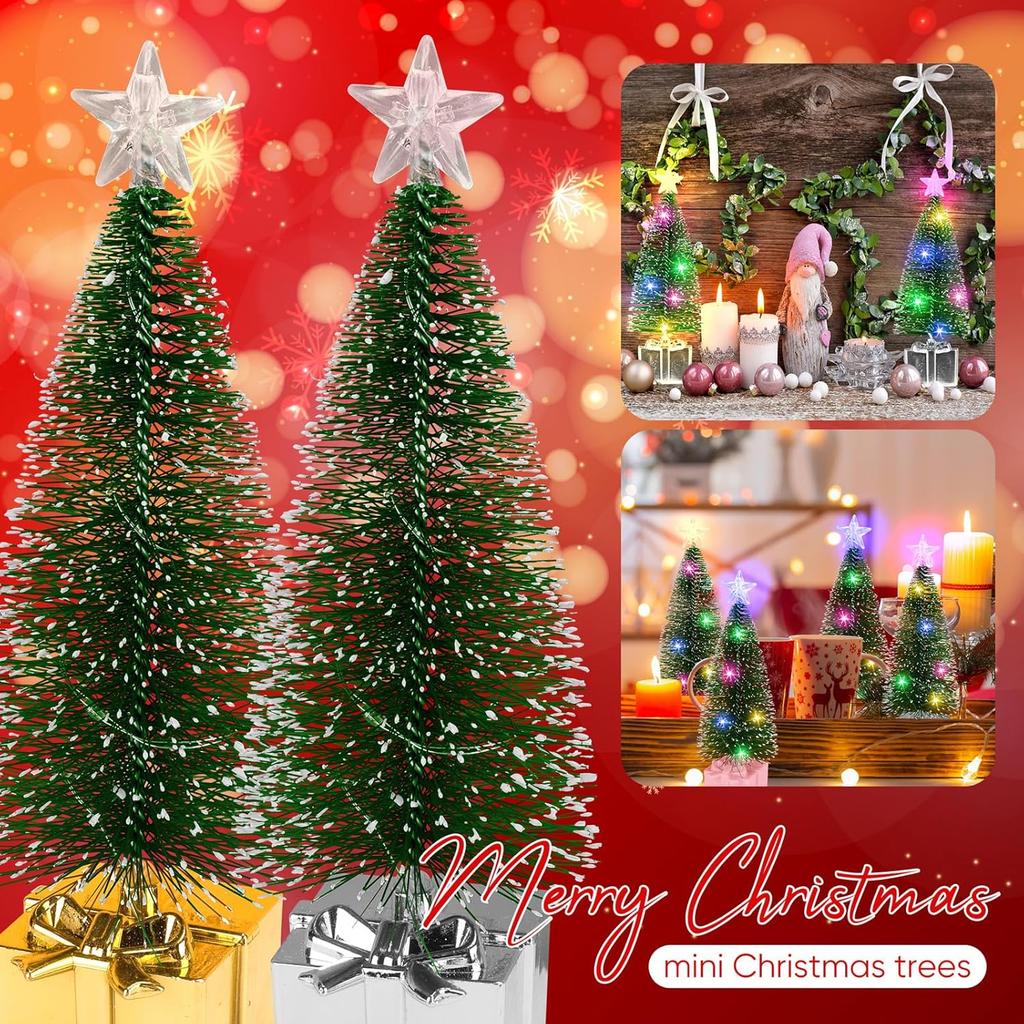 Luminous Mini Christmas Trees LED Lights Home Decoration Electronic Candles Childrens Gifts New Year Christmas Party Ornament