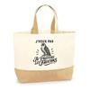 Bag I Can't I Prefer the Falcons I Can't Minimalist | Cotton Tote Bag with Jute Bottom 18 L 48 × 37 × 13 Cm | Market Shopping