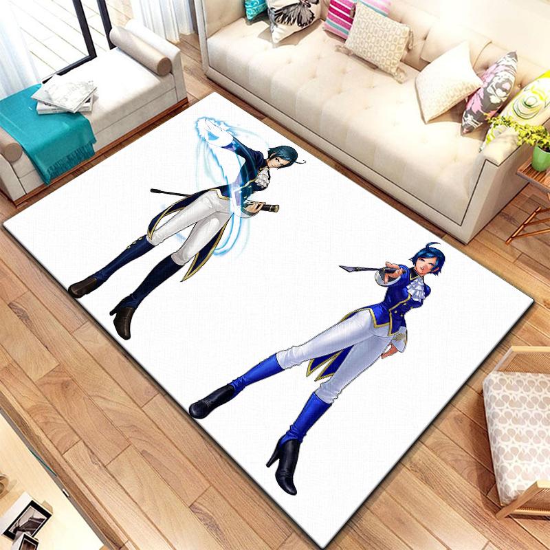 

KOF Аніме Гарний живописний килим для вітальні Килим великої площі Чорний м який килим Прикраса дому Килимки Бохо Килимки Пікнік 40x60cm(15x23 in)