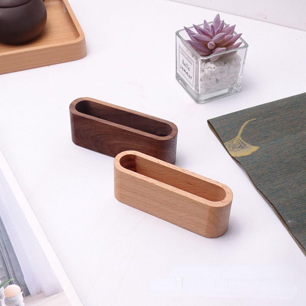 Display Device Stationery Wooden Business Card Holders Cards Stander Card Organizer Cards Holder