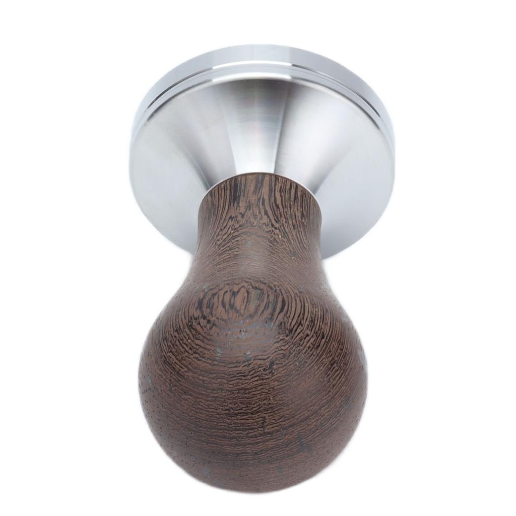 53mm Edelstahl Kaffee Tamper Holzgriff Kaffeepulver Hammer Presswerkzeug Zubehör