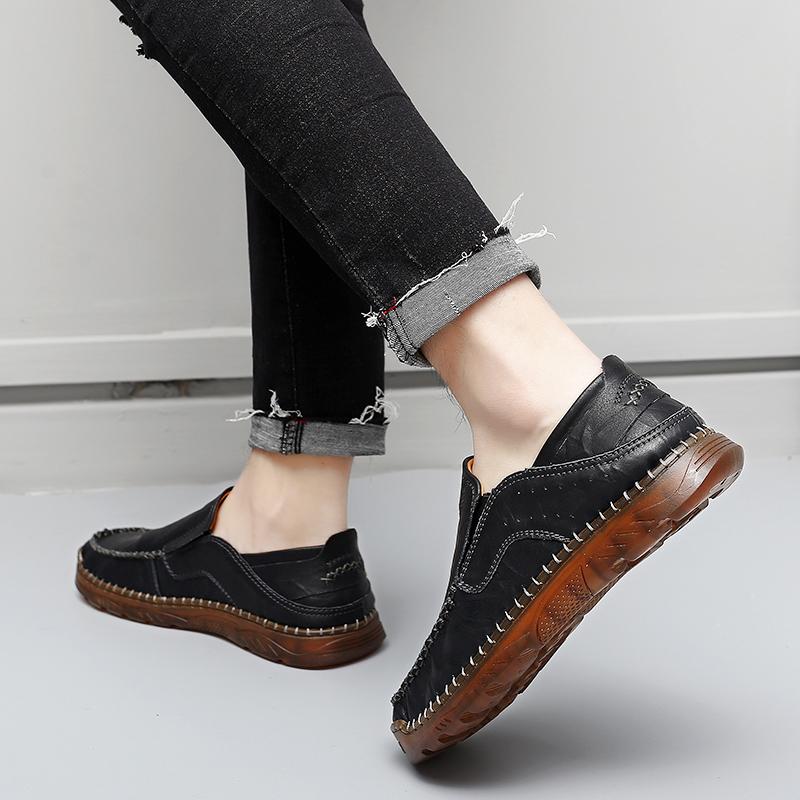 Новые туфли Lofer Мужские стильные кожаные мужские туфли Slip on 2024 года — фото 4