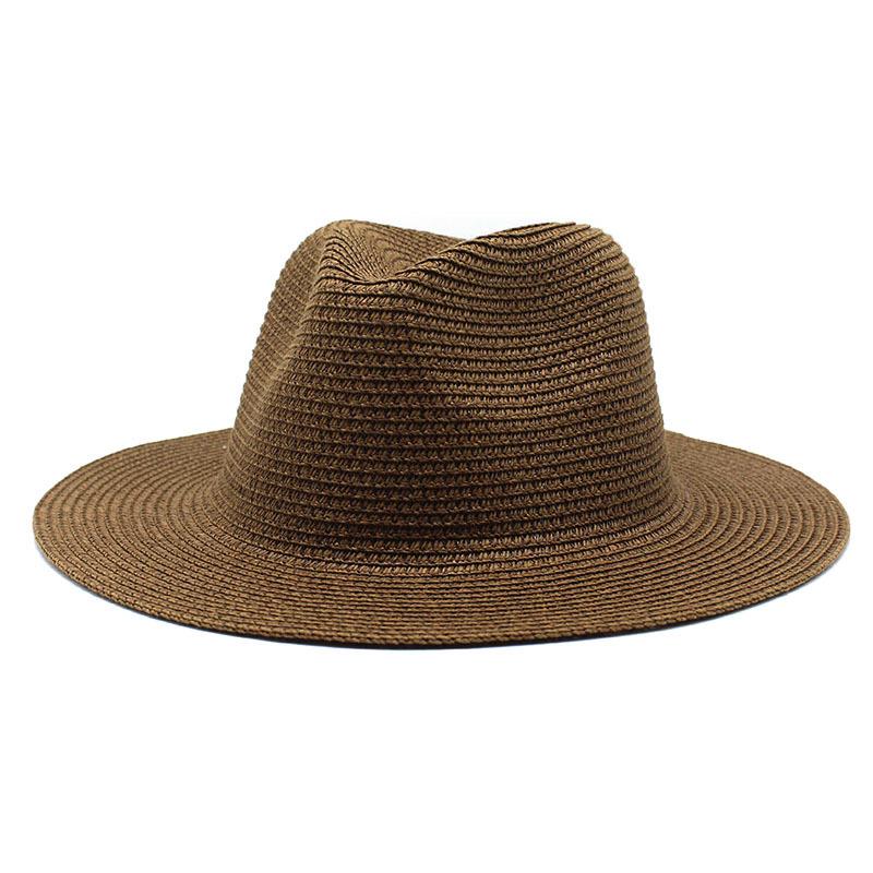 Unisex Summer Panama Sun Hat - Fashionable Straw Braid Fedora for Outdoor and Beach Wear.
