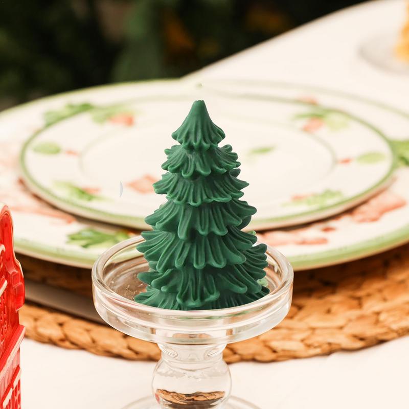 Christmas Tree Candle Mold 3D Tree Shaped Home Making Mold Silicone Candle Craft Mold Handicraft Mold For Handmade Candle Soap