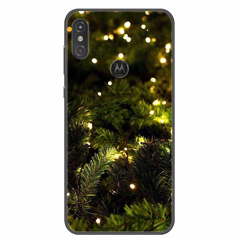 For Moto One Vision Case Luxury Silicone TPU Soft Cover Phone Case For Motorola Moto One Action Macro Shockproof Christmas Coque