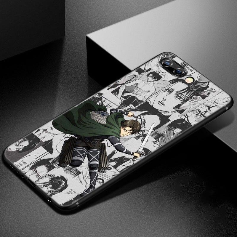 Anime Attack On Titan Phone Case For Huawei Honor 7A 8A 9X 20 Pro 8 10X Lite 7S 8C 8S 8X 9A 9C 10i 20i 30i 20E 20S Black Cover