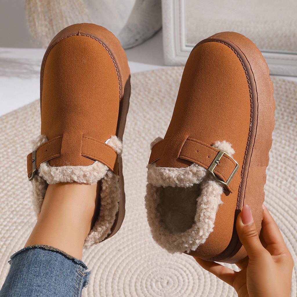 Large Size Casual Winter New Boken Round Head Warm Cotton Shoes for Women