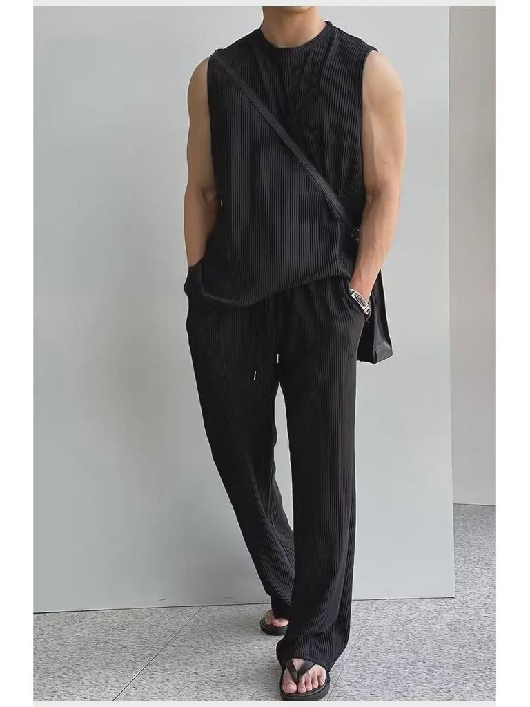 Men's Casual Summer Sports Suit - Korean Style Trendy Two-Piece