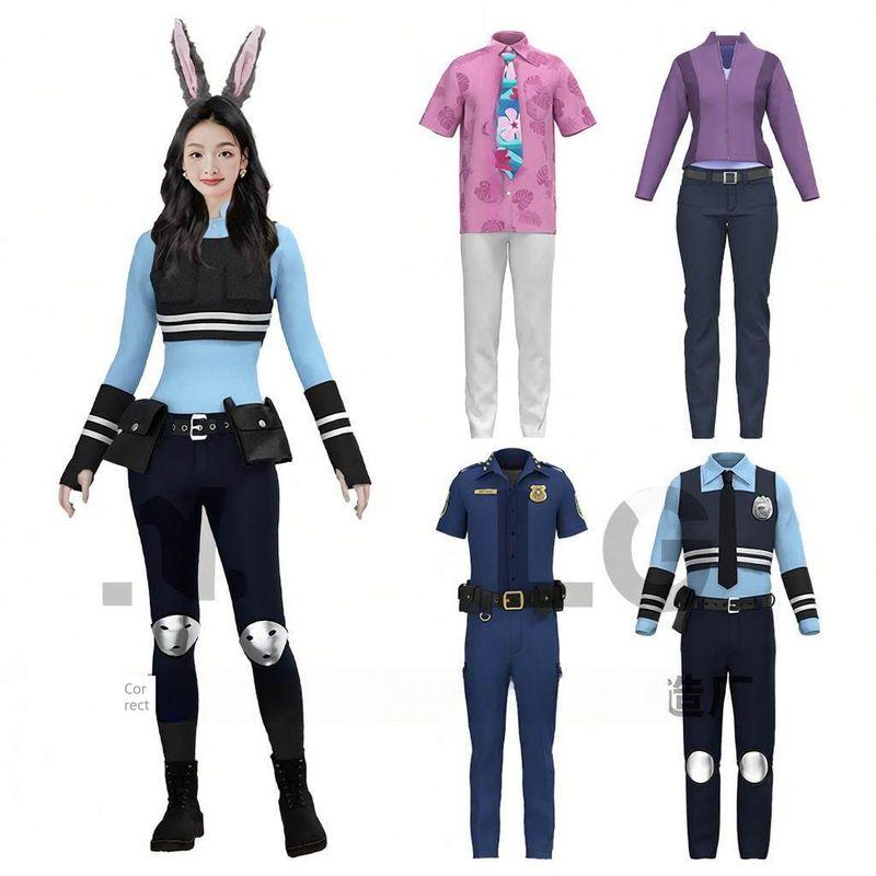 Halloween Costume Zootopia Rabbit Police Officer Judy Judy Cosplay Costume Anime Performance Costume