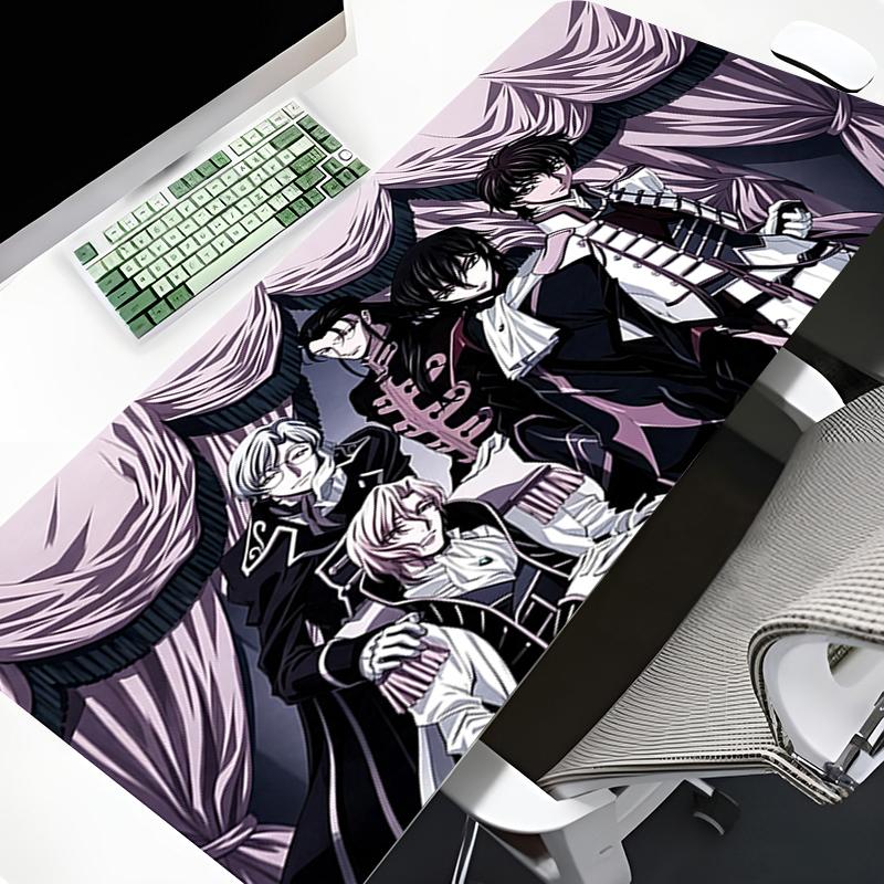 Kawaii Mouse Pad Xxl Gaming Desk Mat Pc Computer Game Accessories Nonslip Cool Keyboard Pad Code Geass Anime Extended Mousepads