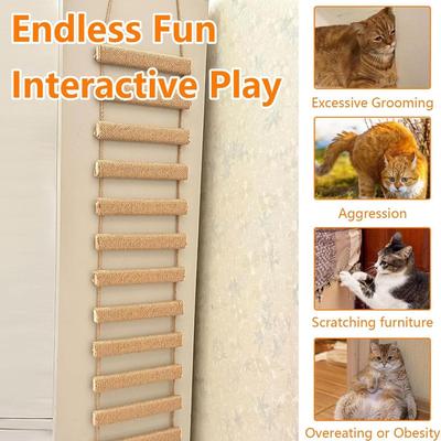 Cat Bridge 40 Inch Kitten Jumping Supplies Indoor Cat Climbing Frame For Pet Parents Trainers Animal Lovers Office Apartment