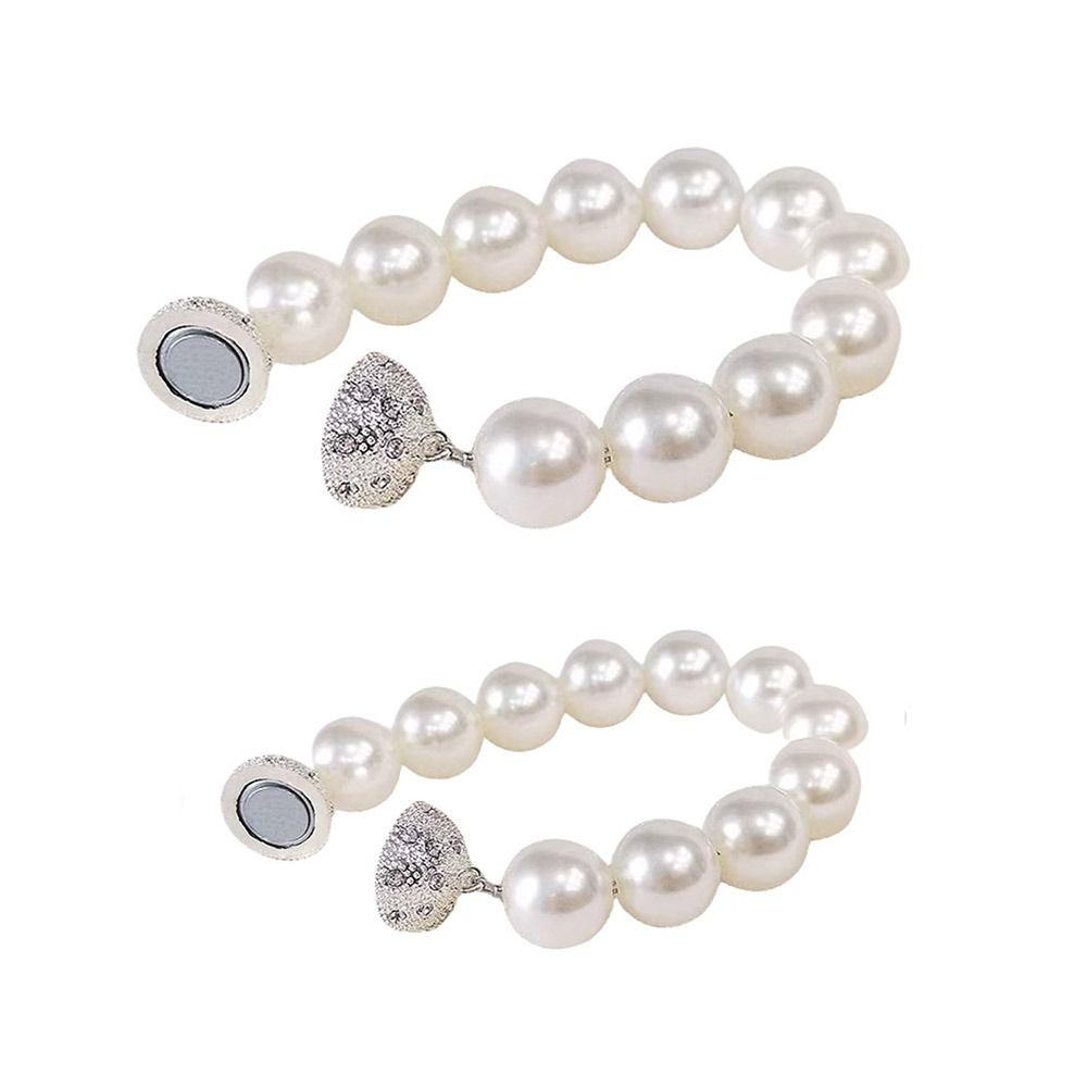 Curtain Clip Magnetic Curtain Tieback Simple DIY Curtains Tie Backs Pearl Fashion Curtain Rope Holder Hooks