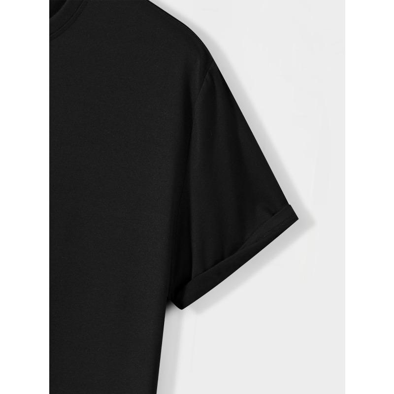 Evropské velikosti Pánské Tričko s potiskem písmen Krátký rukáv - Text Ležérní Letní Kulatý výstřih Tričko Vhodné pro denní nošení, Večírky & Kancelářské oblečení