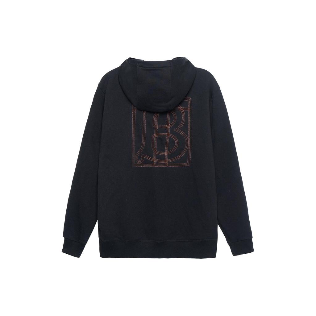 Burberry Topstitched Monogram Motif Cotton Oversized Hoodie 80575431