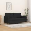 Vidaxl 2-Seater Sofa, Black, 140 Cm, Upholstered In Fabric