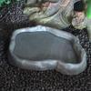 Imitation Rock Design Reptile Feeder Bowl ABS Resin Feeding Bowl Dish  Tortoise Lizard