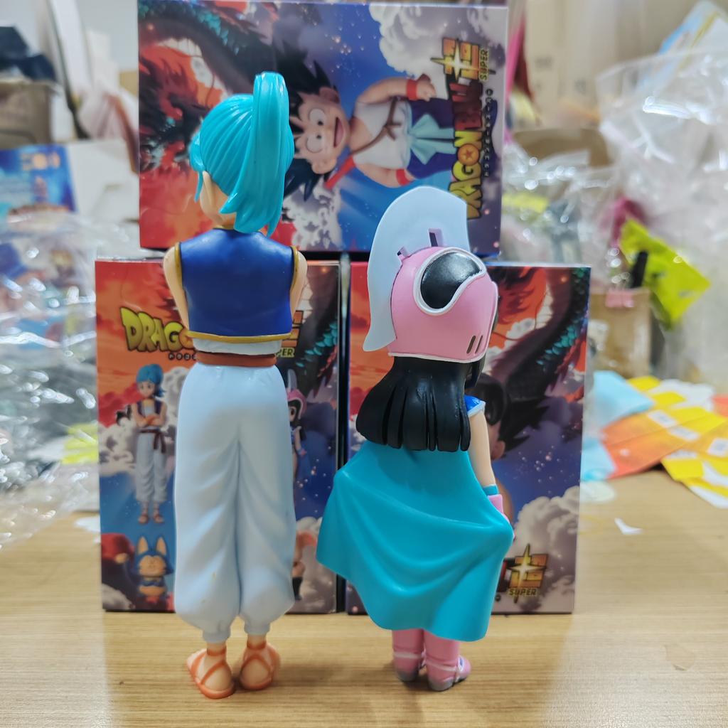 6Pcs/Style  Super Anime Figure Son Goku/Krillin/Bulma Action Figure Pvc Collection Decoration Model Doll Toys Gifts