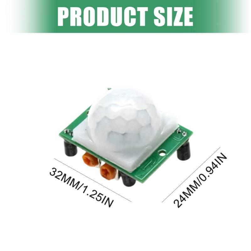 5 Pieces HC SR501 PIR Motion Sensor Modules with Adjustable Sensitivity Infrared Sensor Modules for DIY Electronics
