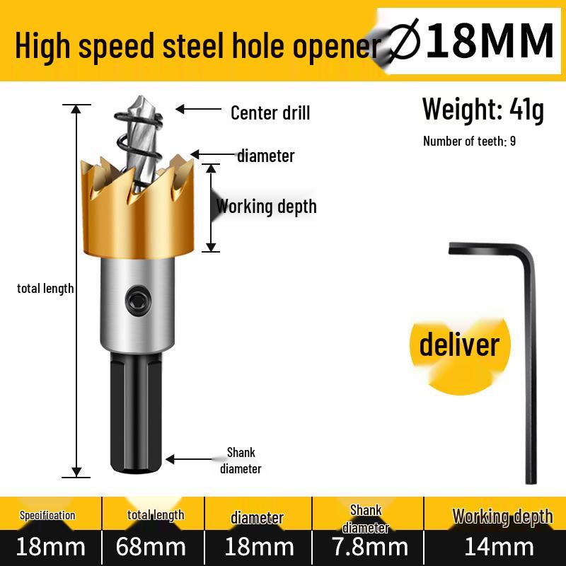 Hochgeschwindigkeits-Lochsäge aus Edelstahl & Metall-Aufbohrbohrer