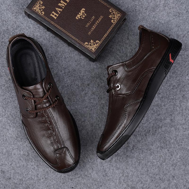 Fashion Genuine Leather Men's Oxford Shoes Spring Male Business Shoes Classic Formal Dress Footwear Luxury Brand Casual Shoes Sneakers