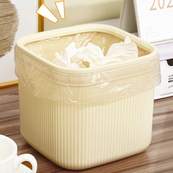 Garbage Can Plastic Desktop Trash Bin Large Capacity Wear-Resistant Trash Can for Office Bathroom Kitchen