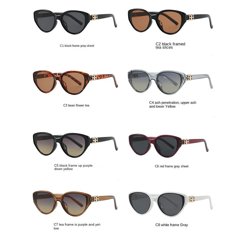 New Over Size Korean Round Sunglasses for Men and Women Fashion Trendy UV Resistant Outdoor Sunscreen Sunshade Glasses