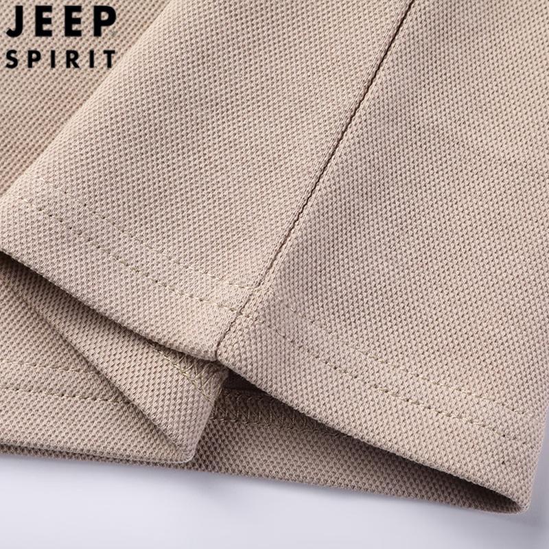 JEEP SPIRIT Men's Pure Cotton Long-Sleeve Polo Shirt