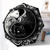 Yin Yang Katzen: Ein einzigartiges Schwarz-Weiß-Kunstwerk für Ihre Wohnkultur Regenschirm, Niedlicher Regenschirm mit süßem Design, Tragbarer 3-fach kompakter Regenschirm für Männer