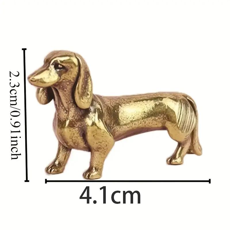 Statue Ornaments, 1pc Brass Dachshund Home Study Decoration Ornaments.