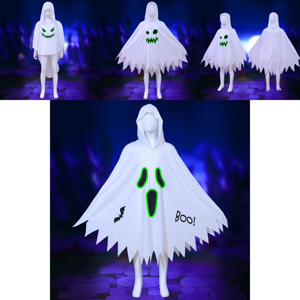 Halloween Childrens Ghost Cloak With Noctilucent For Cosplay And Party Events