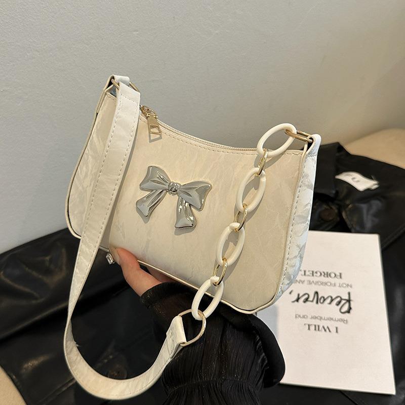 Underarm bag women's winter new feeling shoulder bag fashion bow chain bag women's bag