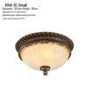 European Style Eye Protection Ceiling Light for Bedroom, Living Room, Balcony, and Entrance - French Retro Round Fixture