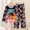 New Demon Hunters Children's Pajamas Long Sleeve Cartoon Girls Babies Middle and Older Children's Loungewear Set