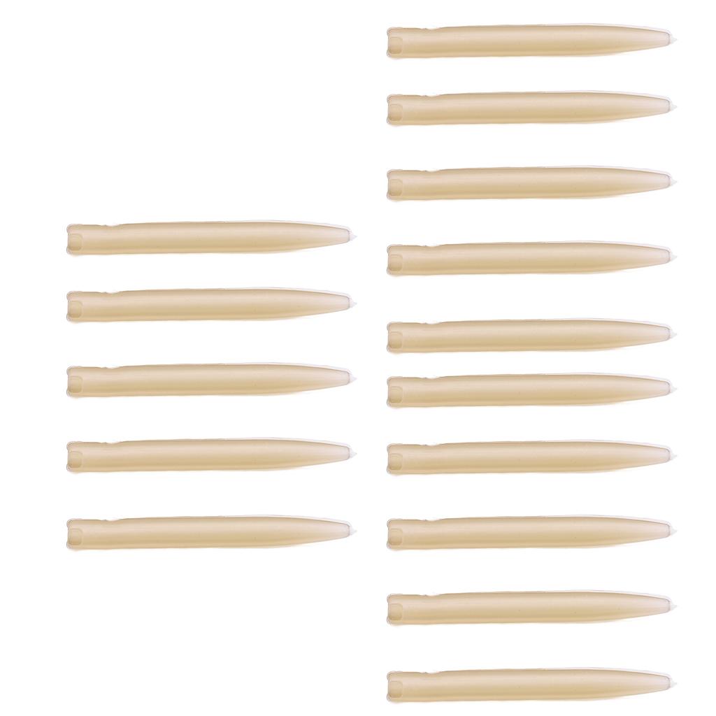 15pcs Fishing Anti Tangle Sleeves Anti Corrosion Rubber Tip Tube Terminal Fishing Accessories